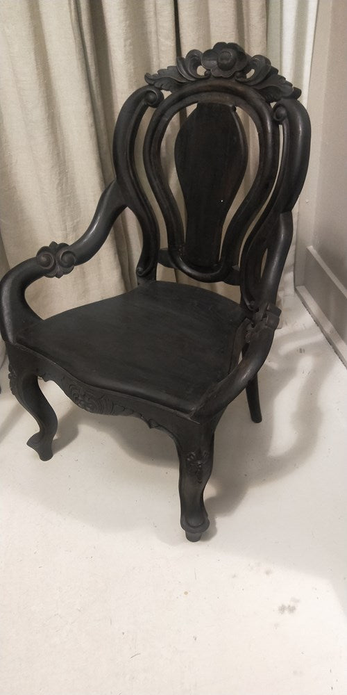 Black colonial wooden Vintage Chair