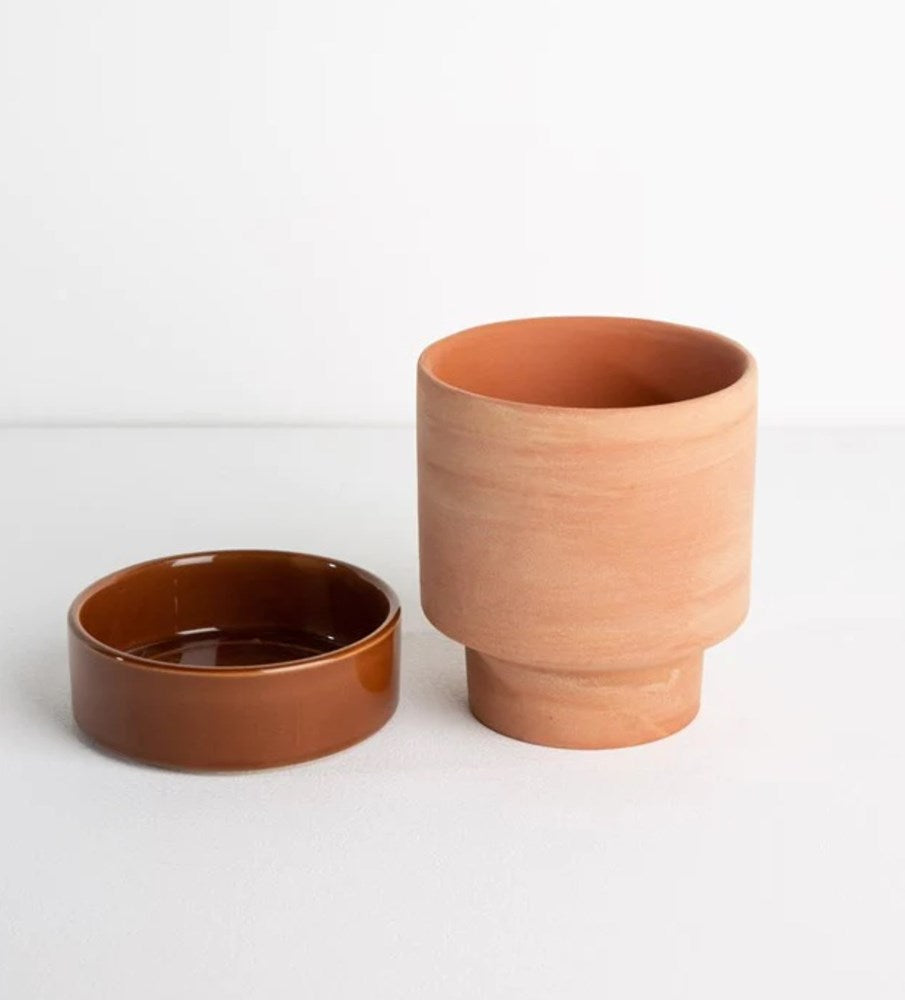 Planter Large -  Rose Terracotta and Saucer