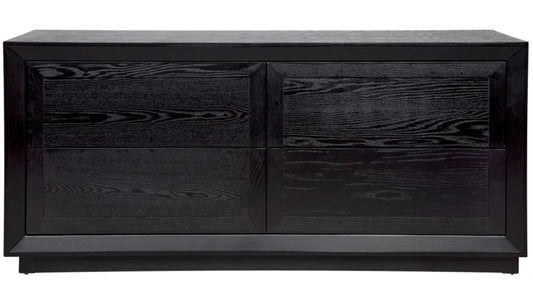 Balmain Oak Chest - Black 1650x 45D x 75H