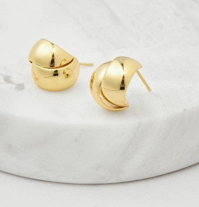 Gold Jessie Earring - Brushed