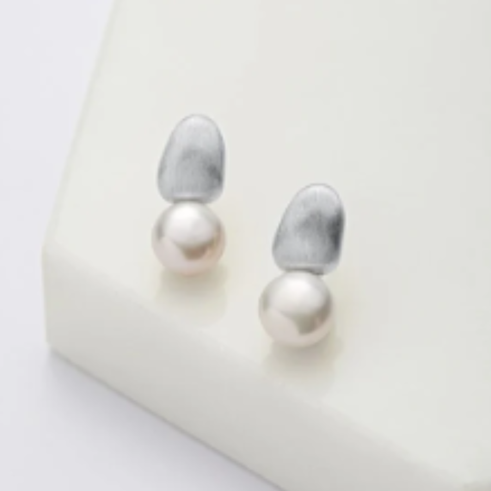 Brielle Earring - Brushed - Silver