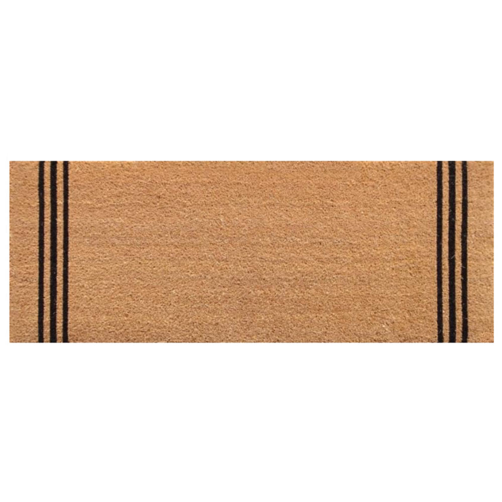 Black Stripes Coir Doormat 45x120cm