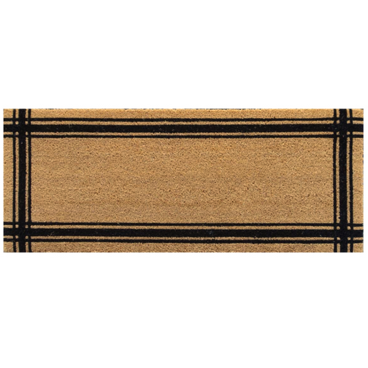 Black Border Coir Doormat 45x120cm