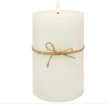 White Flameless Candle 10x15cm