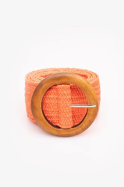 Rattan Stretch Belt | Orange