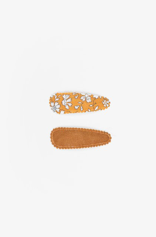 Clips | Floral & Caramel Linen