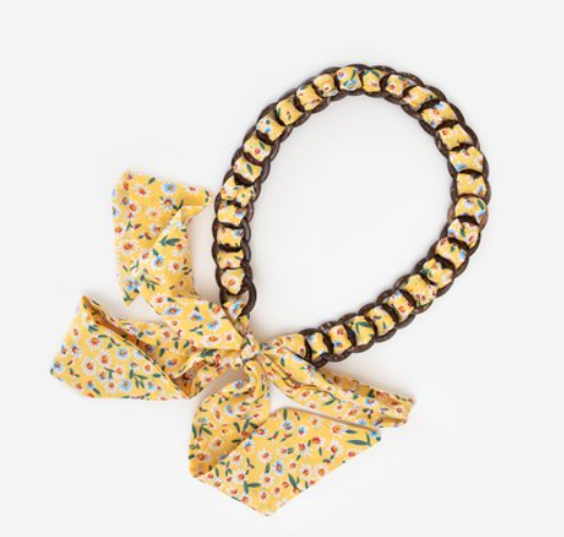 Chain Twilly Link Childs Belt | Yellow Floral