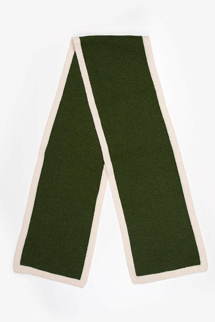 Bambino Khaki & Oat Trim Scarf