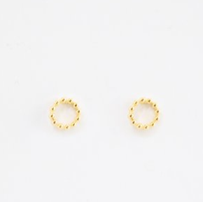Dot Circle Earring | Gold