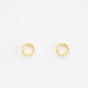 Dot Circle Earring | Gold