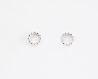 Dot Circle Earring | Silver