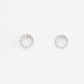 Dot Circle Earring | Silver