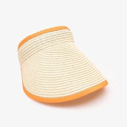 Natural Visor | Orange Trim