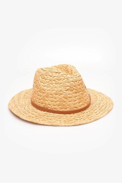 Natural Woven Fedora