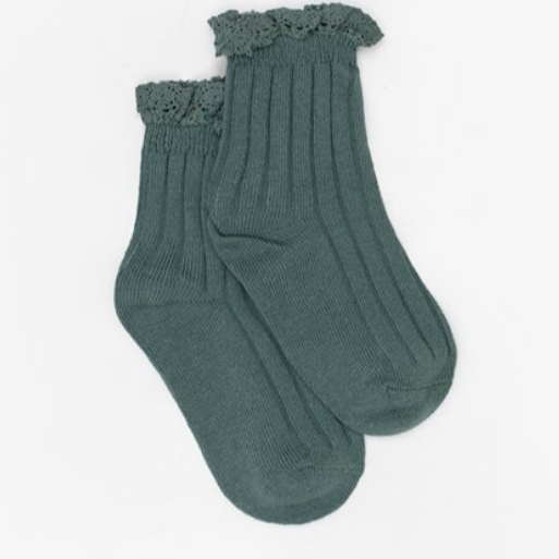 Bambino Sock | Lace Frill Teal