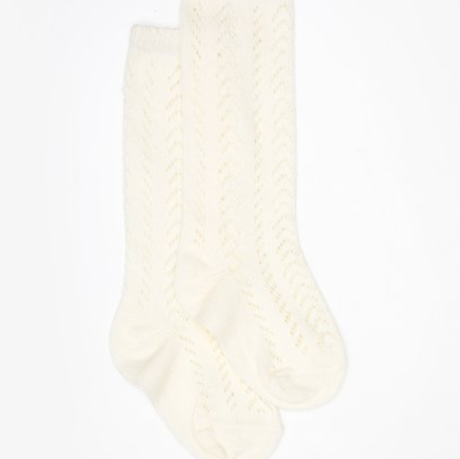 Bambino Open Weave Sock | Milk