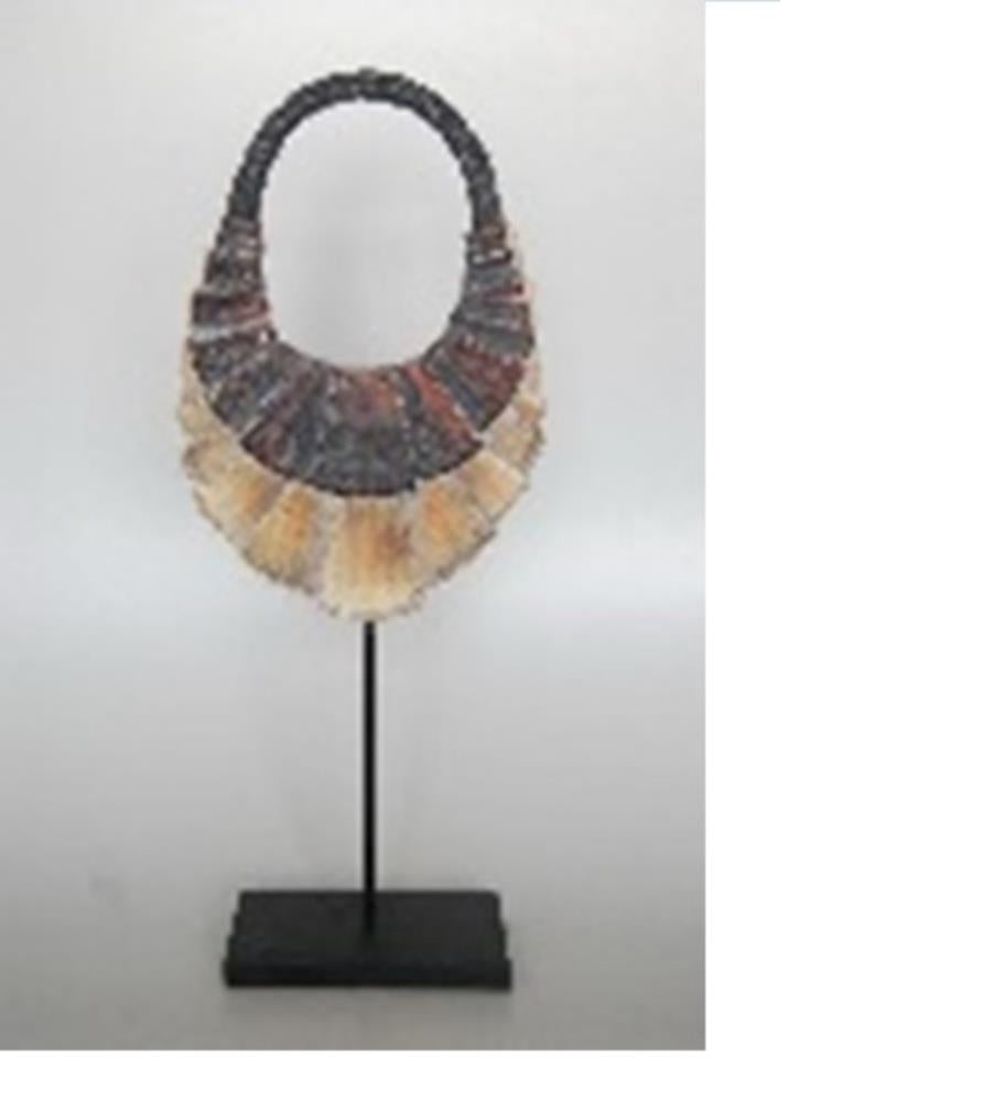 Resin Wood Necklace on Museum Stand