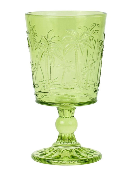 Palm Goblet Green Set/4