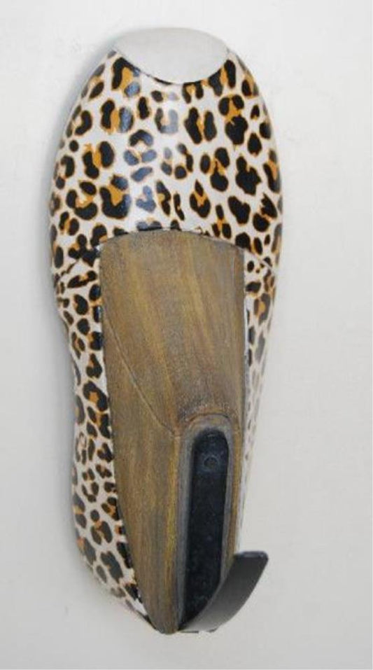 Set of 2 Resin Childs shoe hook  Leopard S2