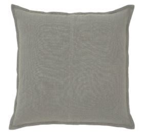 Linen Flanged Cushion 60x60 KHAKI