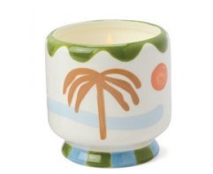 Palm Tree Ceramic Candle