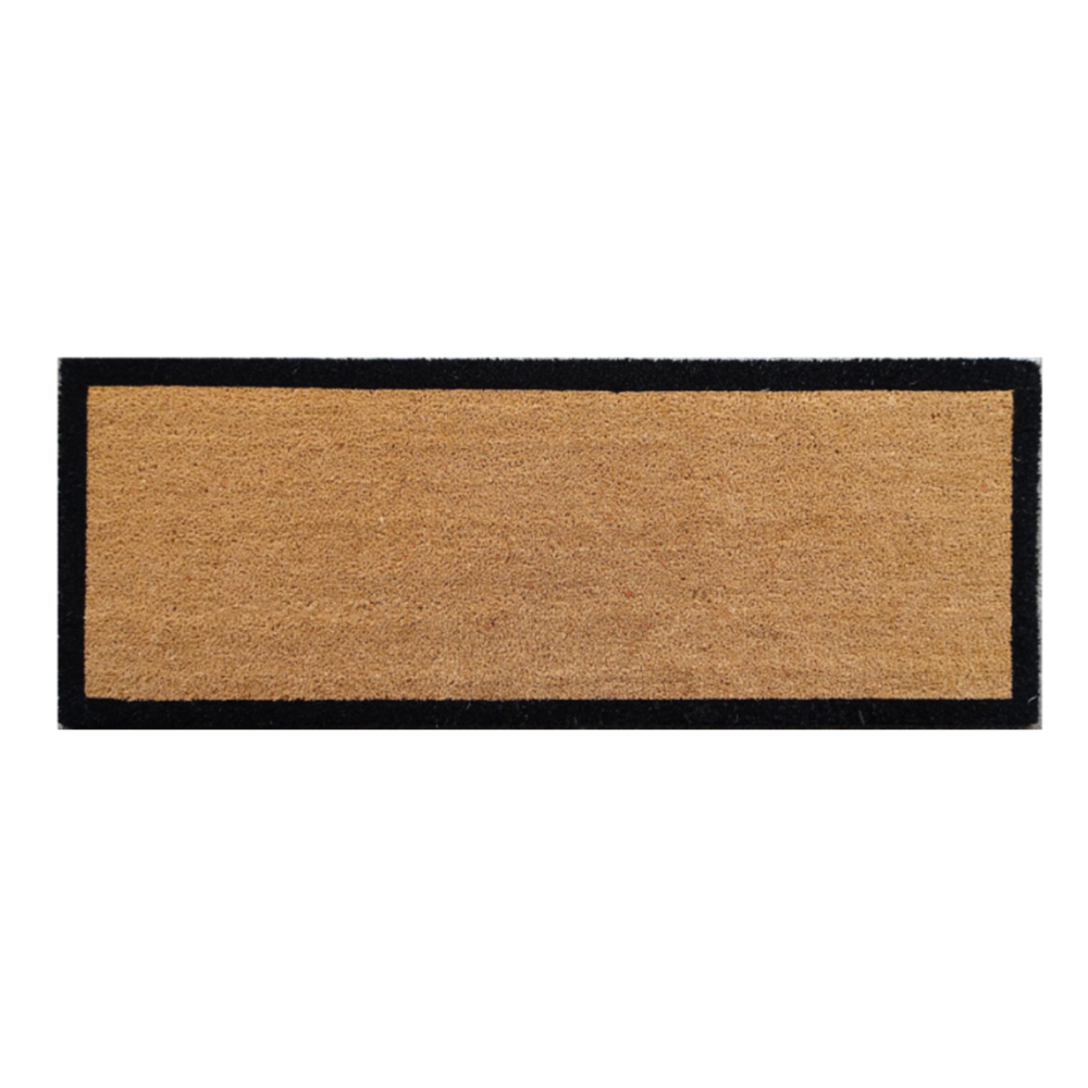 Black Trim Coir Doormat 45x120cm