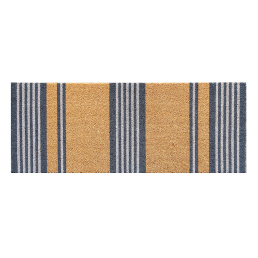 Grey Stripes Coir Doormat 45x120cm