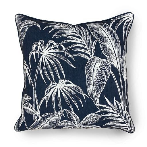 TAHITI NAVY/ WHITE CUSHION 55CM