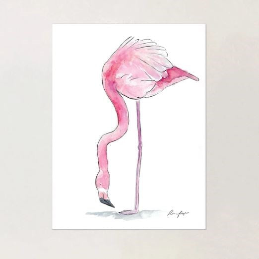 Flamingo Print A3