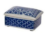 Blue / White Deco Box Rectangle