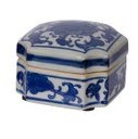 Blue/ White Deco Box Ornate