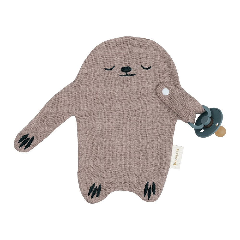 Dummy holder Cuddle Sloth Grey