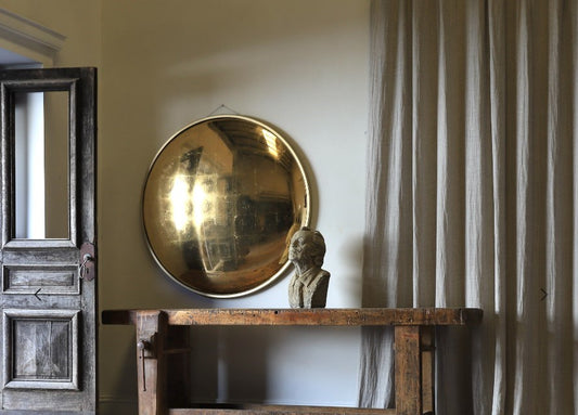 Convex Gold Leaf Mirror