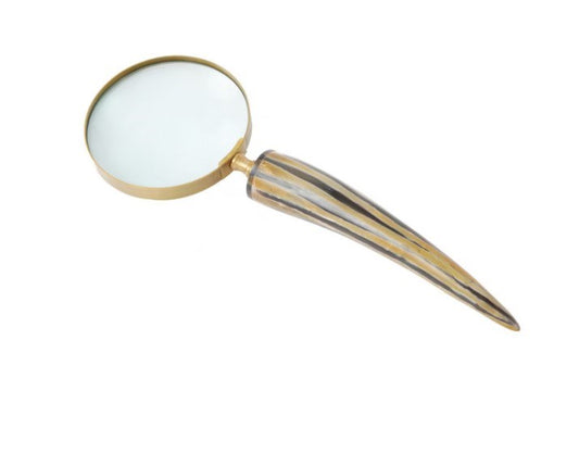 Brass Aluminium Horn Handle Magnifier