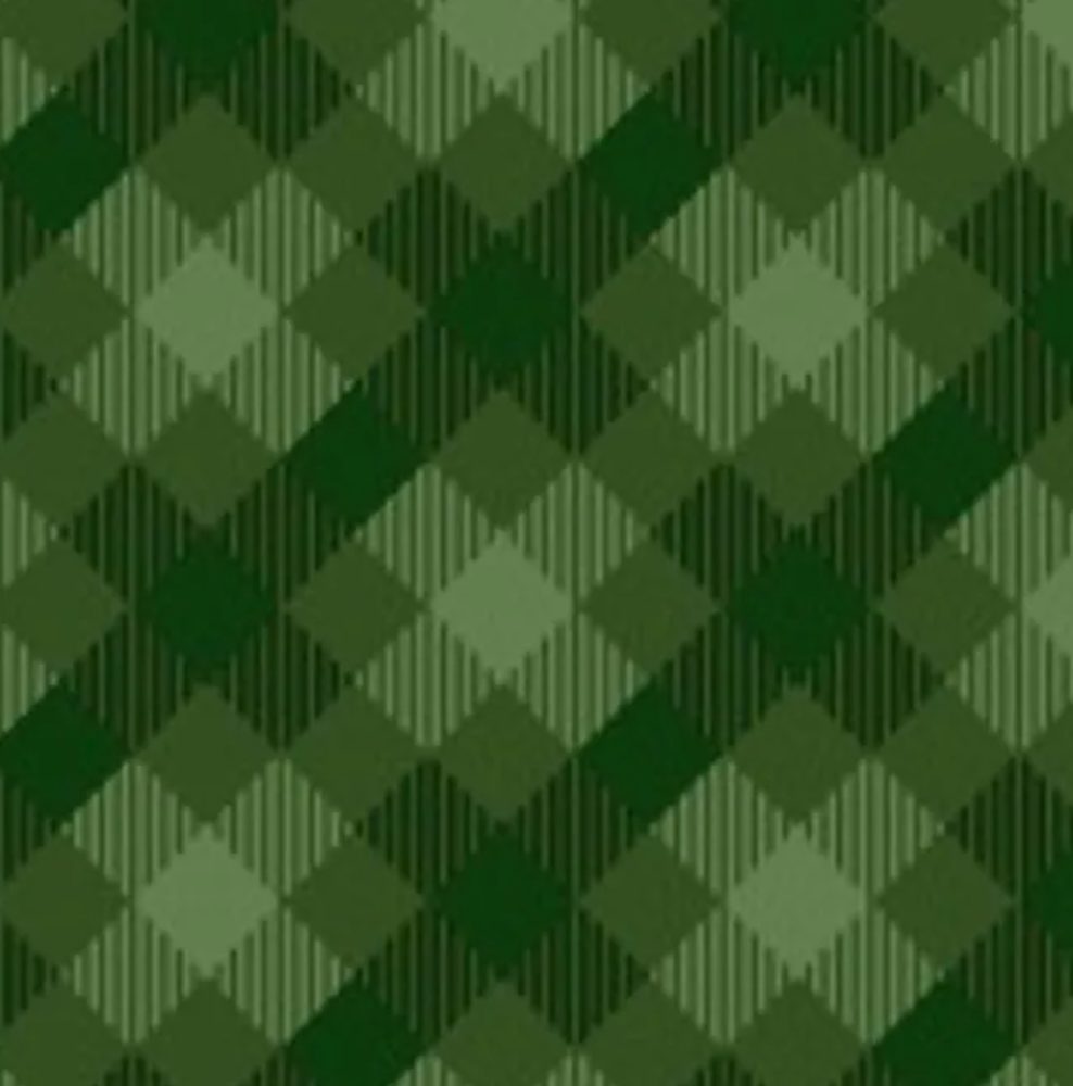 Cocktail Napkin - Tartan Green