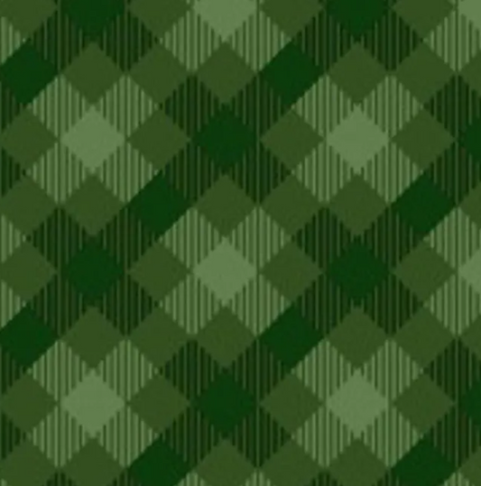 Cocktail Napkin - Tartan Green