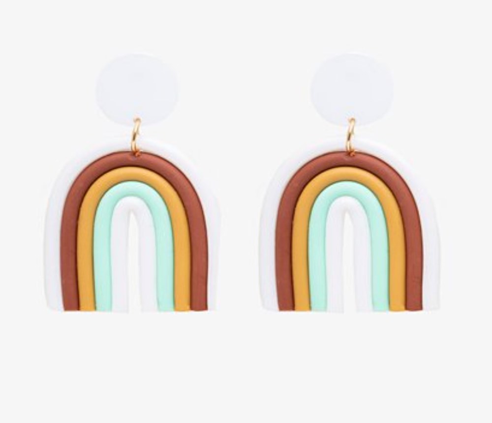 Multi Rainbow Earring |White