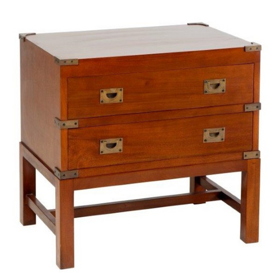 Campaign Trunk Style Bedside