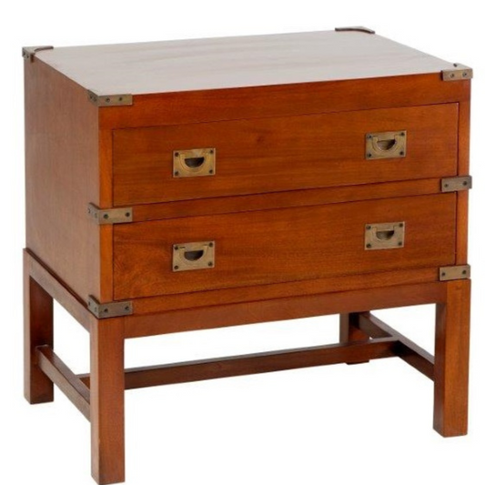 Campaign Trunk Style Bedside