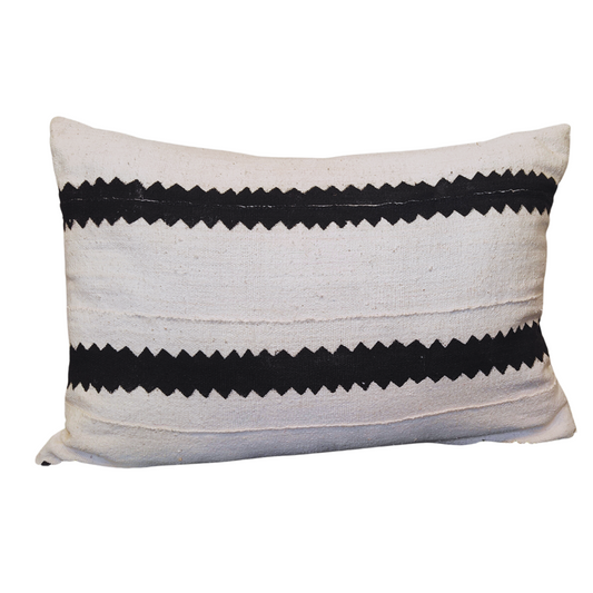 Mudcloth Cushion White Large