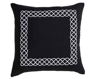 Linen Entwined Black 50x50