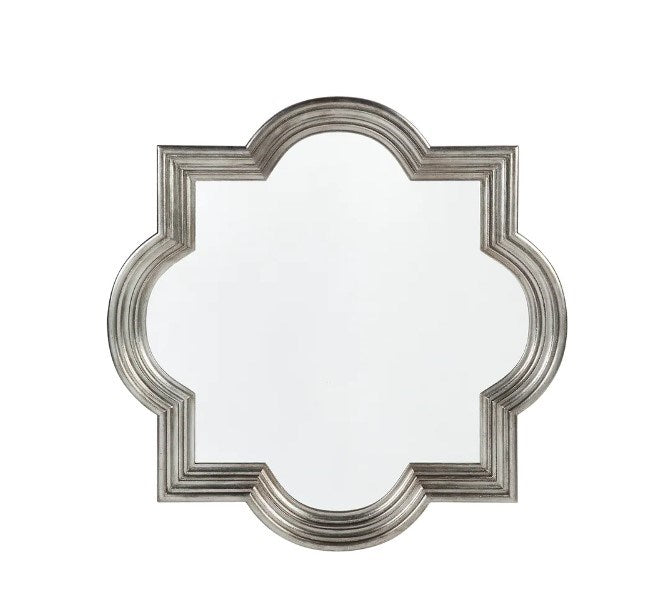 Marrakech Wall Mirror - Small Antique Silver