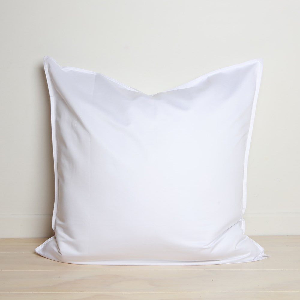 100% French Flax Linen Euro pillowcase White
