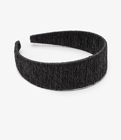 Rattan Weave Headband | Black