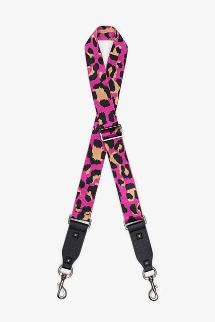 Bag Strap | Narrow Leopard Pink