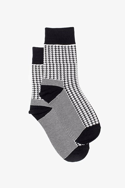 Houndstooth & Stripe Sock