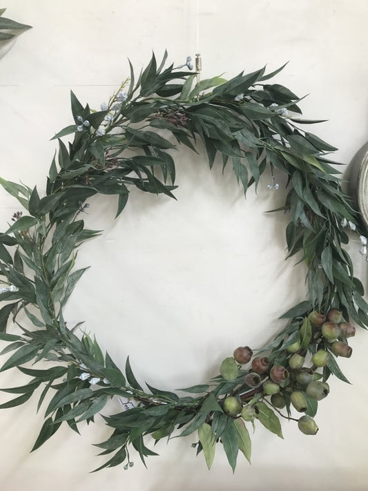 Eucalyptus Wreath large with Gum Nuts