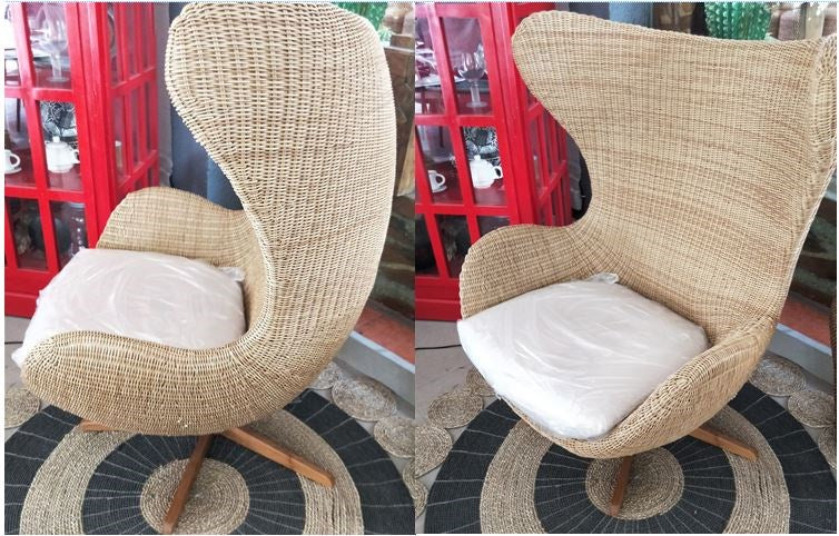 Egg Chair Outdoor syntehtic Rattan 108H x 80W x  70L