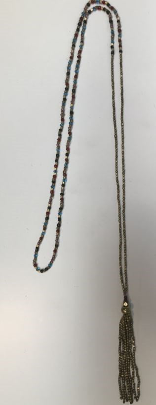 Glass and Brass bead Neacklace