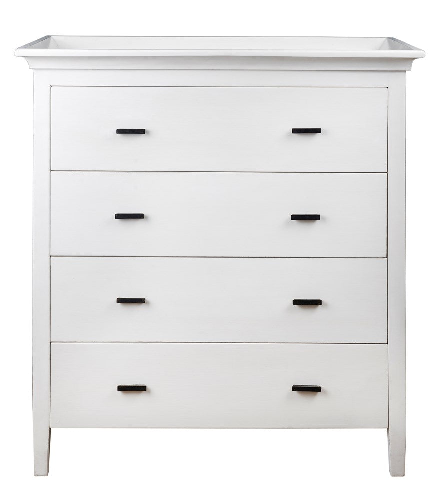 Island Life Commode white 4 wide drawers